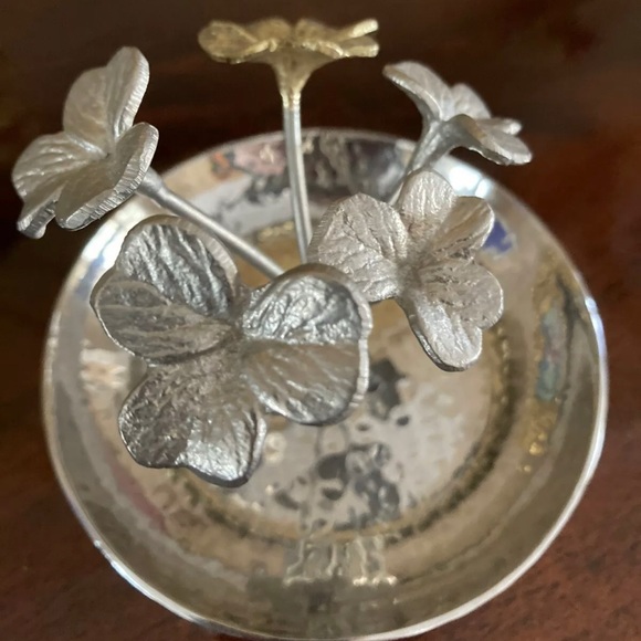 Michael Aram Silver&Gold Clover Ring Catch 💛 - Picture 6 of 7